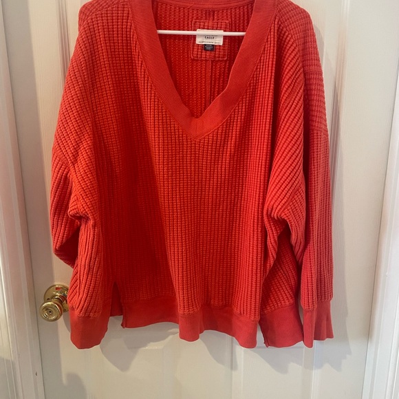 American Eagle Outfitters Sweaters - American Eagle Outfitters V-Neck Sweater - Bright Red